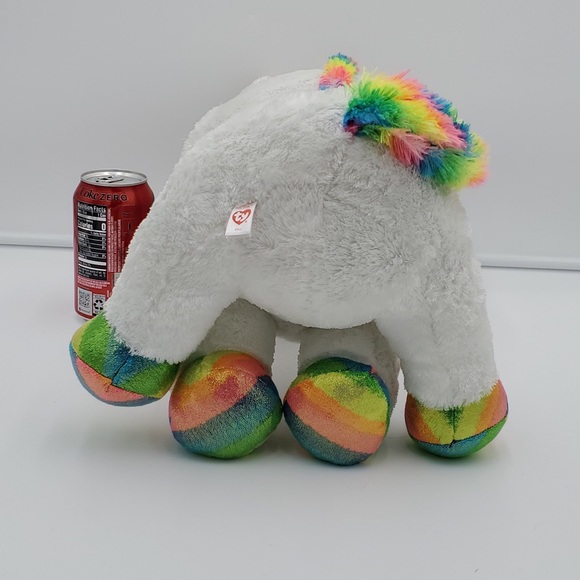 TY Beanie Boos Pixy White Rainbow Unicorn X-large - Picture 3 of 3